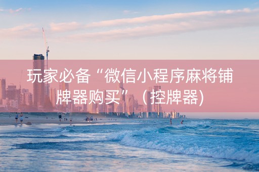 玩家必备“微信小程序麻将铺牌器购买”（控牌器)