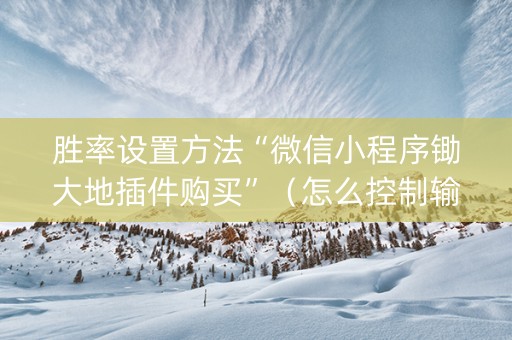 胜率设置方法“微信小程序锄大地插件购买”（怎么控制输赢)