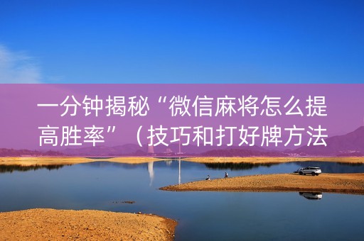 一分钟揭秘“微信麻将怎么提高胜率”（技巧和打好牌方法)