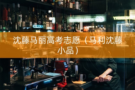 沈藤马丽高考志愿（马利沈藤小品）