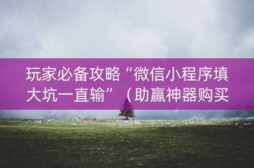 玩家必备攻略“微信小程序填大坑一直输”（助赢神器购买)