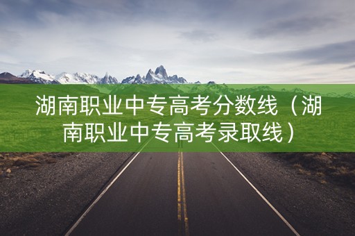 湖南职业中专高考分数线（湖南职业中专高考录取线）