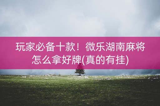 玩家必备十款！微乐湖南麻将怎么拿好牌(真的有挂)