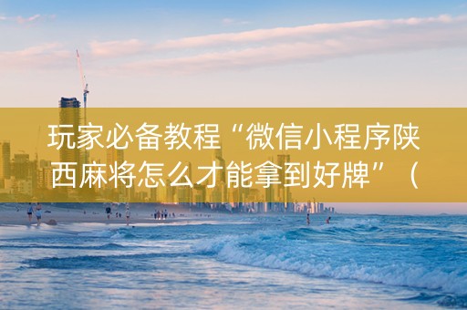 玩家必备教程“微信小程序陕西麻将怎么才能拿到好牌”（插件开挂免费AI)