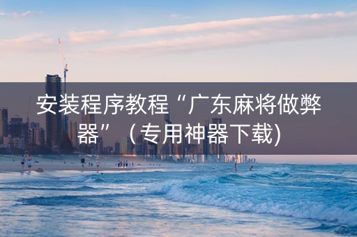 安装程序教程“广东麻将做弊器”（专用神器下载)
