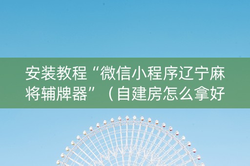 安装教程“微信小程序辽宁麻将辅牌器”（自建房怎么拿好牌)