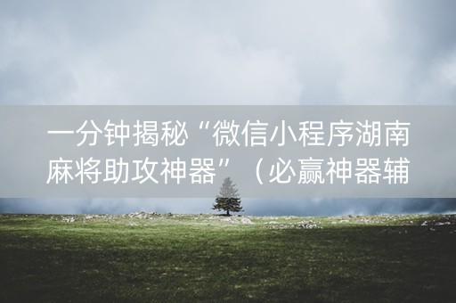 一分钟揭秘“微信小程序湖南麻将助攻神器”（必赢神器辅助器)
