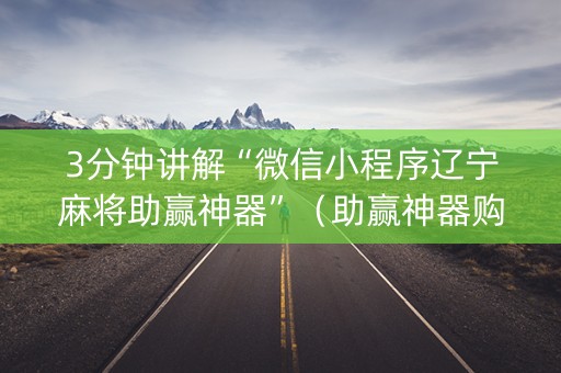 3分钟讲解“微信小程序辽宁麻将助赢神器”（助赢神器购买)