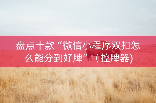 盘点十款“微信小程序双扣怎么能分到好牌”（控牌器)