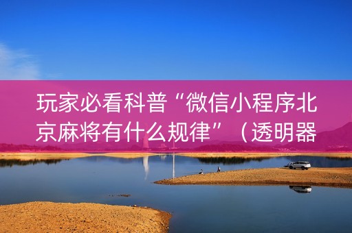 玩家必看科普“微信小程序北京麻将有什么规律”（透明器教程)