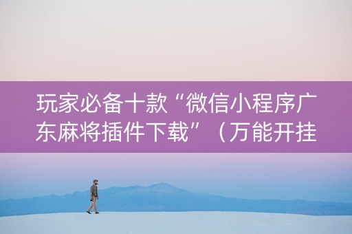 玩家必备十款“微信小程序广东麻将插件下载”（万能开挂神器)