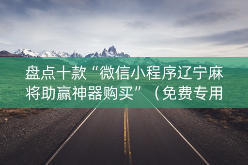 盘点十款“微信小程序辽宁麻将助赢神器购买”（免费专用神器)