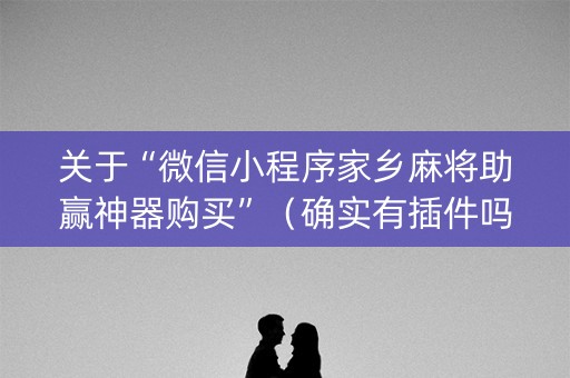 关于“微信小程序家乡麻将助赢神器购买”（确实有插件吗)