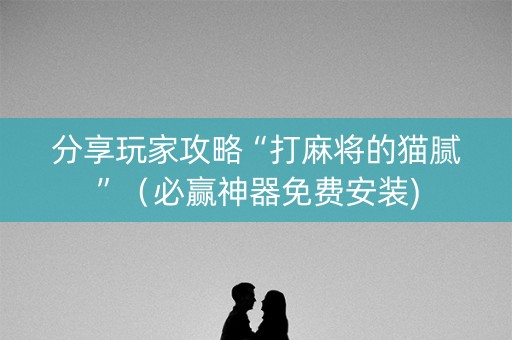 分享玩家攻略“打麻将的猫腻”（必赢神器免费安装)