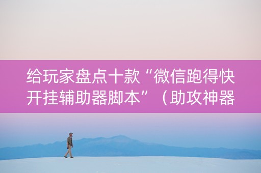 给玩家盘点十款“微信跑得快开挂辅助器脚本”（助攻神器)