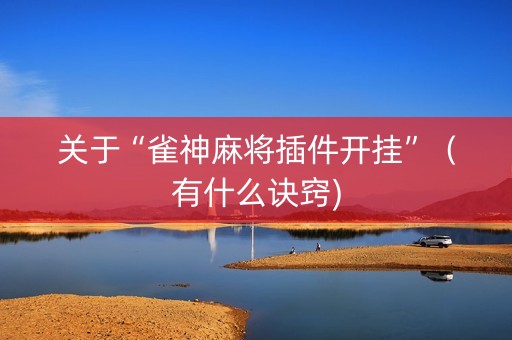 关于“雀神麻将插件开挂”（有什么诀窍)