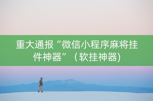 重大通报“微信小程序麻将挂件神器”（软挂神器)