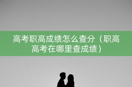 高考职高成绩怎么查分（职高高考在哪里查成绩）