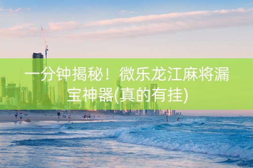 一分钟揭秘！微乐龙江麻将漏宝神器(真的有挂)