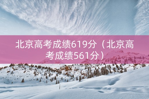 北京高考成绩619分（北京高考成绩561分）