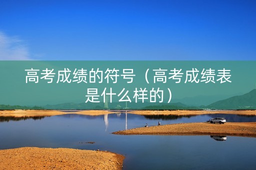 高考成绩的符号（高考成绩表是什么样的）