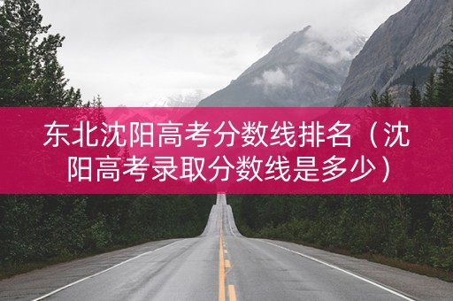 东北沈阳高考分数线排名（沈阳高考录取分数线是多少）