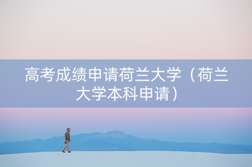 高考成绩申请荷兰大学（荷兰大学本科申请）