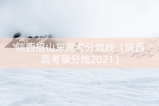 陕西招山东高考分数线（陕西高考录分线2021）