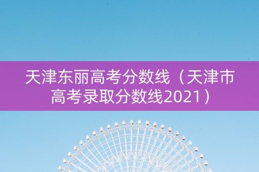 天津东丽高考分数线（天津市高考录取分数线2021）