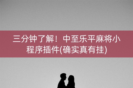 三分钟了解！中至乐平麻将小程序插件(确实真有挂)