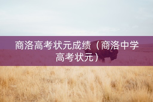 商洛高考状元成绩（商洛中学高考状元）