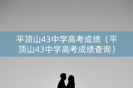 平顶山43中学高考成绩（平顶山43中学高考成绩查询）