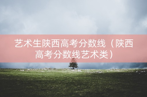 艺术生陕西高考分数线（陕西高考分数线艺术类）
