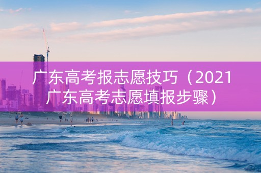 广东高考报志愿技巧（2021广东高考志愿填报步骤）