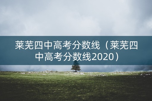 莱芜四中高考分数线（莱芜四中高考分数线2020）