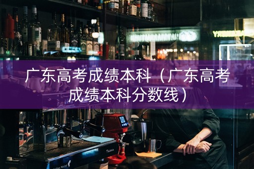广东高考成绩本科（广东高考成绩本科分数线）