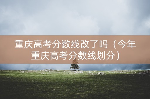 重庆高考分数线改了吗（今年重庆高考分数线划分）