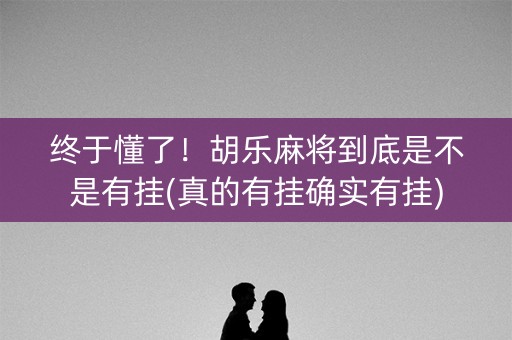 终于懂了！胡乐麻将到底是不是有挂(真的有挂确实有挂)