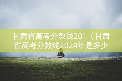 甘肃省高考分数线201（甘肃省高考分数线2024年是多少）