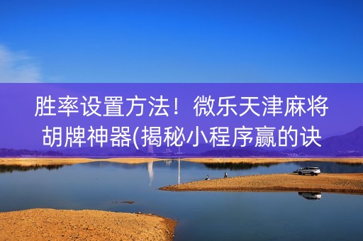 胜率设置方法！微乐天津麻将胡牌神器(揭秘小程序赢的诀窍)