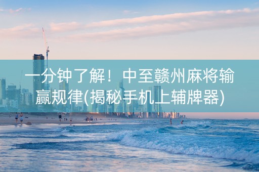 一分钟了解！中至赣州麻将输赢规律(揭秘手机上辅牌器)