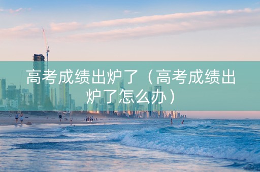高考成绩出炉了（高考成绩出炉了怎么办）