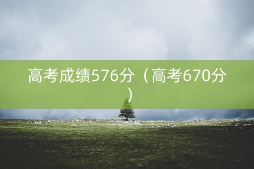 高考成绩576分（高考670分）