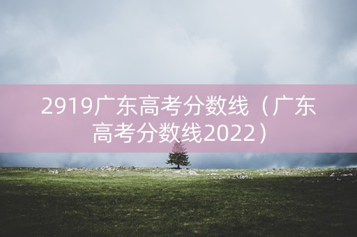 2919广东高考分数线（广东高考分数线2022）