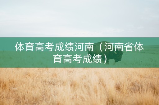 体育高考成绩河南（河南省体育高考成绩）