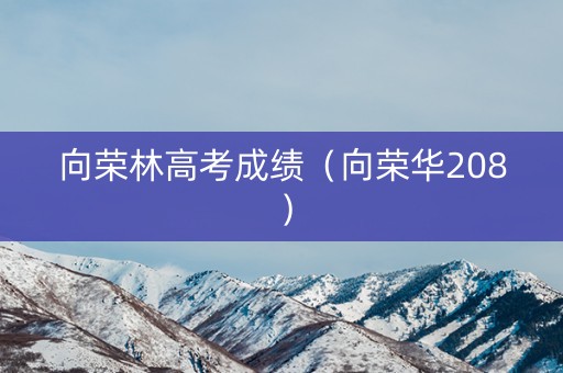 向荣林高考成绩（向荣华208）