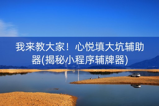 我来教大家！心悦填大坑辅助器(揭秘小程序辅牌器)
