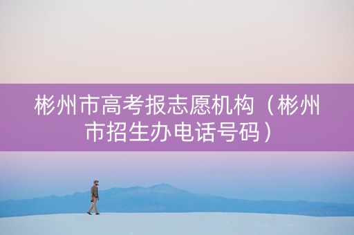 彬州市高考报志愿机构（彬州市招生办电话号码）