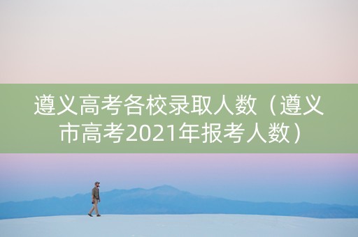 遵义高考各校录取人数（遵义市高考2021年报考人数）