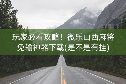 玩家必看攻略！微乐山西麻将免输神器下载(是不是有挂)